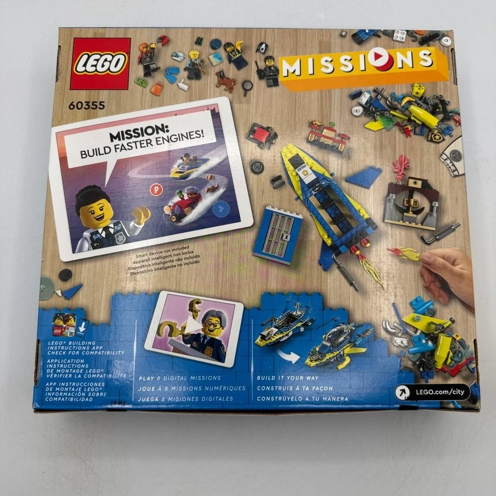 LEGO City Water Police Detective Missions Set 60355 278 Pcs Duke DeTain Boat